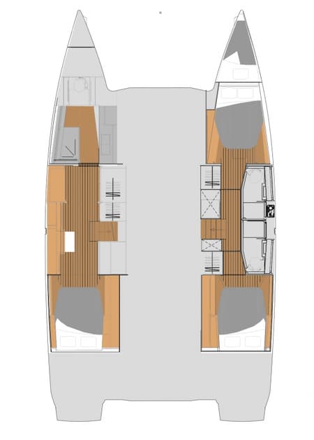 Charter Rental Catamaran White Bird in USA Layout | Yacht4Less