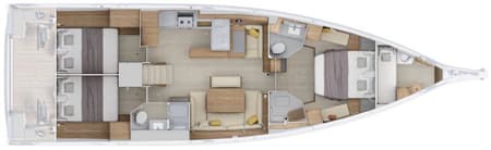 Charter Rental Sailboat Tinčika in Croatia Layout | Yacht4Less