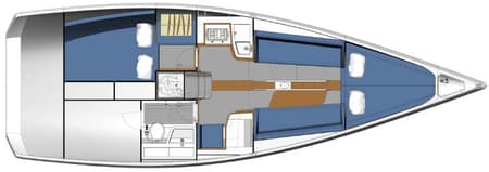 Charter Rental Sailboat Bellissima in Croatia Layout | Yacht4Less