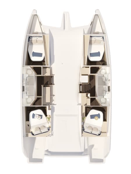 Charter Rental Catamaran Skywalker in Croatia Layout | Yacht4Less