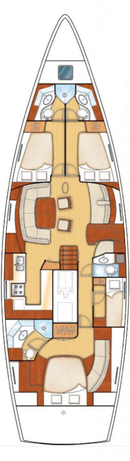 Charter Rental Sailboat Tajna in Croatia Layout | Yacht4Less