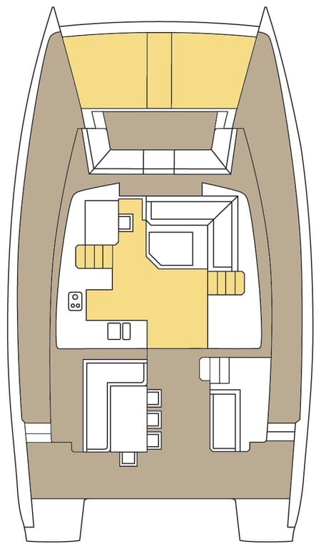 Charter Rental Catamaran Grande Amore in Croatia Layout | Yacht4Less