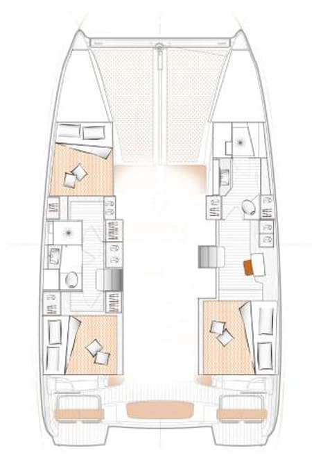 Charter Rental Catamaran Angion in USA Layout | Yacht4Less