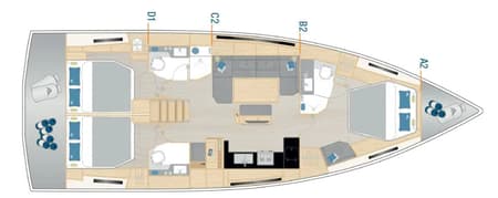 Charter Rental Sailboat SeaLaVie in Greece Layout | Yacht4Less