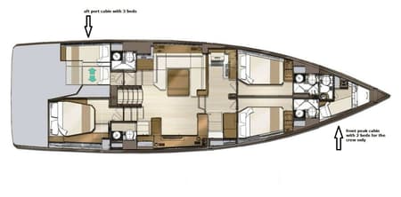 Charter Rental Sailboat Friends in Croatia Layout | Yacht4Less