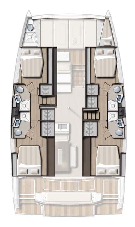 Charter Rental Catamaran Jako 2 in Croatia Layout | Yacht4Less
