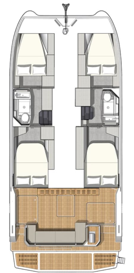 Charter Rental Power Catamaran My Angel in Greece Layout | Yacht4Less