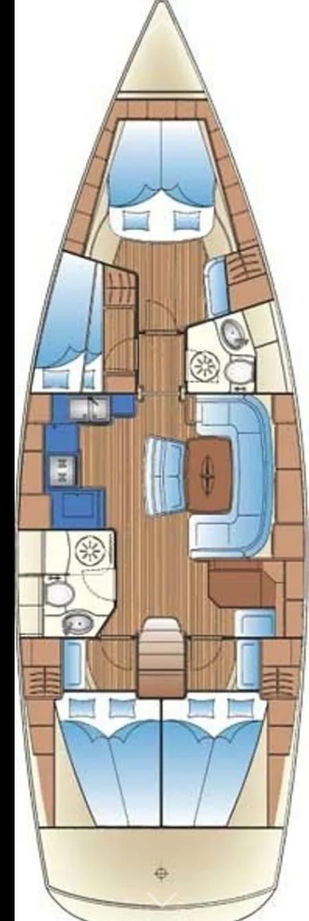 Charter Rental Sailboat Chronos in Greece Layout | Yacht4Less