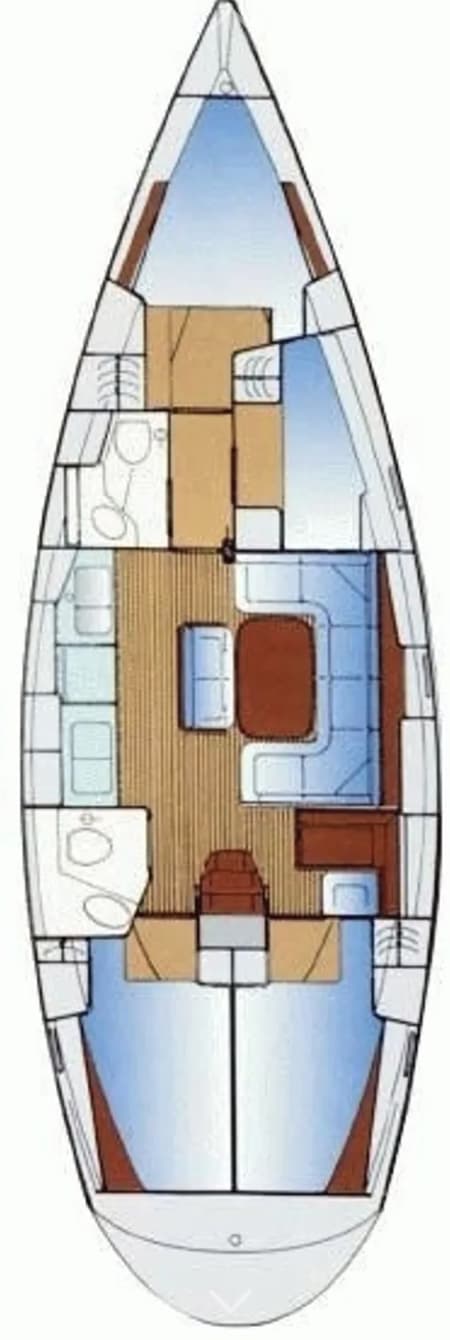 Charter Rental Sailboat Argonaftis in Greece Layout | Yacht4Less