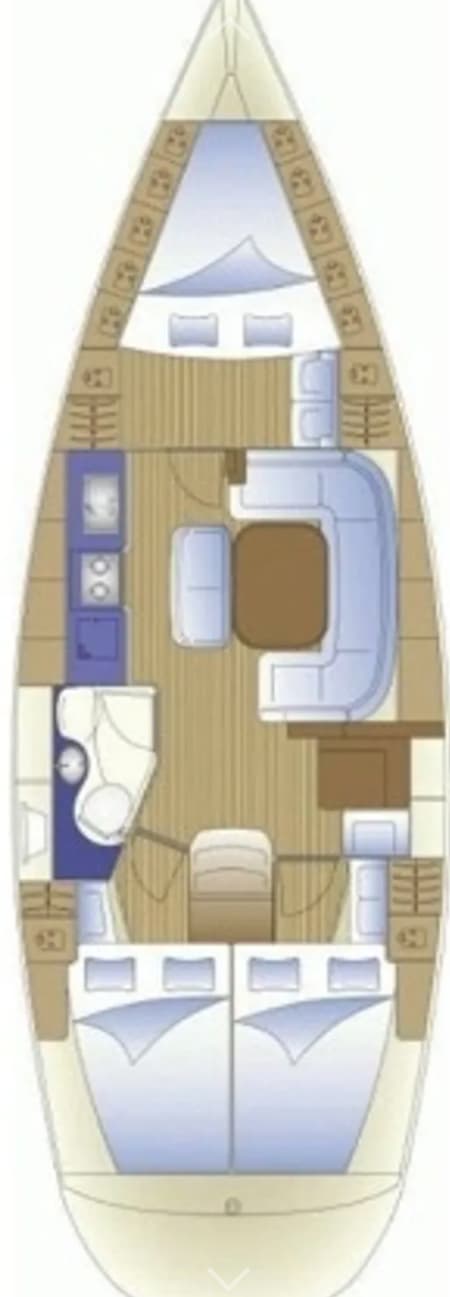 Charter Rental Sailboat Noelle in Greece Layout | Yacht4Less