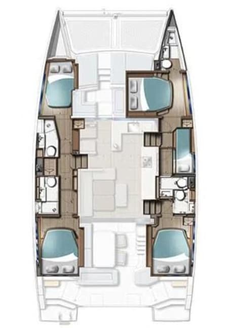 Charter Rental Catamaran Odissea in Italy Layout | Yacht4Less