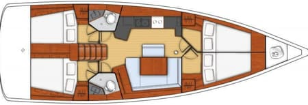 Charter Rental Sailboat Zeppelin in Greece Layout | Yacht4Less