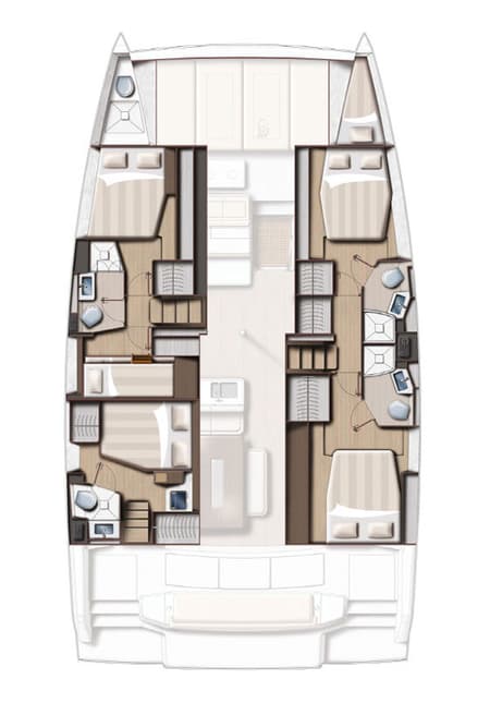 Charter Rental Catamaran Zen in Italy Layout | Yacht4Less