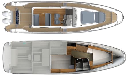 Charter Rental Motorboat Poseidon in Croatia Layout | Yacht4Less