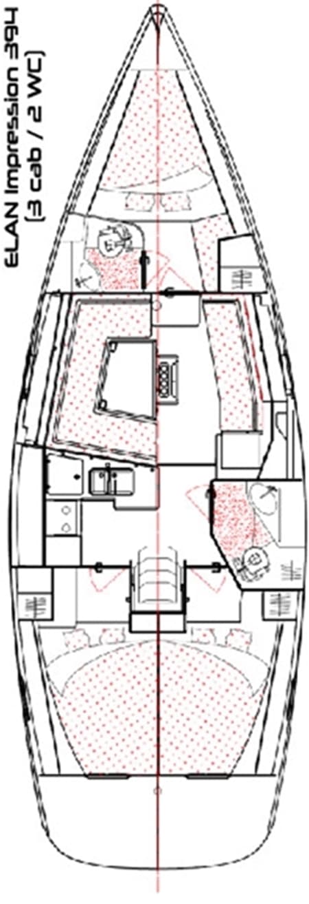 Charter Rental Sailboat Thalia in Greece Layout | Yacht4Less