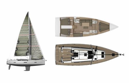 Charter Rental Sailboat Tango I in Greece Layout | Yacht4Less