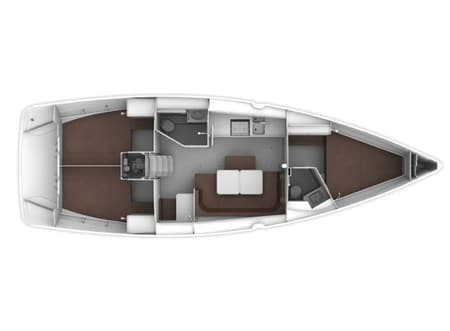 Charter Rental Sailboat Bintan in Spain Layout | Yacht4Less