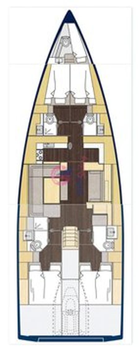 Charter Rental Sailboat Elli in Greece Layout | Yacht4Less