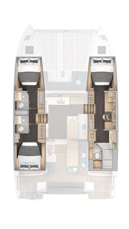 Charter Rental Catamaran Promises Promises in Bahamas Layout | Yacht4Less