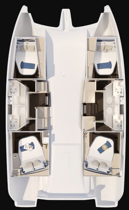 Charter Rental Catamaran Agios Ephraim in Greece Layout | Yacht4Less