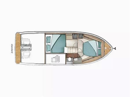 Charter Rental Motorboat Min Maity in Croatia Layout | Yacht4Less