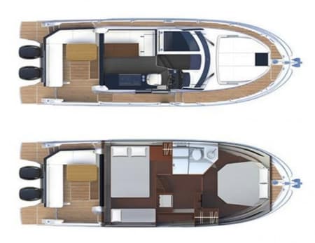 Charter Rental Motorboat Ela in Croatia Layout | Yacht4Less