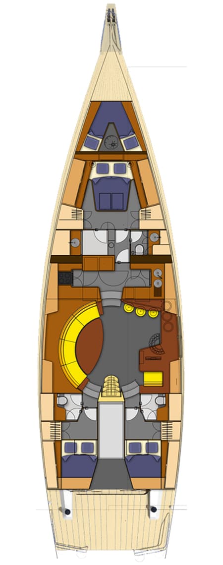 Charter Rental Sailboat Makay in Croatia Layout | Yacht4Less
