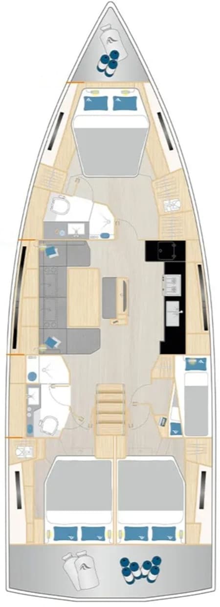 Charter Rental Sailboat Vingilot - OW in Croatia Layout | Yacht4Less