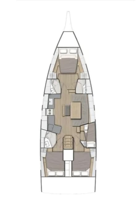Charter Rental Sailboat Ocean Light in Croatia Layout | Yacht4Less
