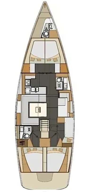 Charter Rental Sailboat Lazy Days in Croatia Layout | Yacht4Less
