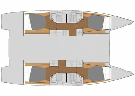 Charter Rental Catamaran Livia Augusta in Croatia Layout | Yacht4Less