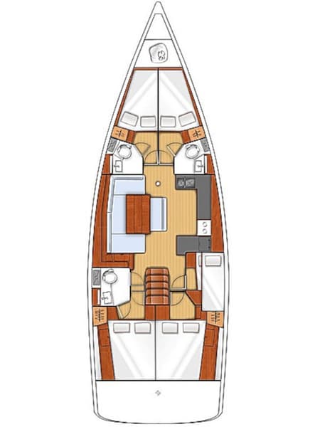 Charter Rental Sailboat Dima I in Greece Layout | Yacht4Less
