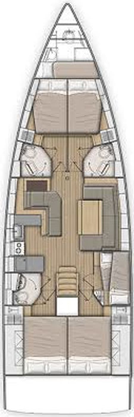 Charter Rental Sailboat Antonios in Greece Layout | Yacht4Less