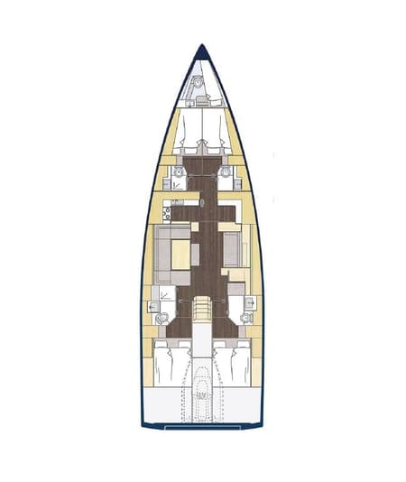 Charter Rental Sailboat Ghost in Greece Layout | Yacht4Less