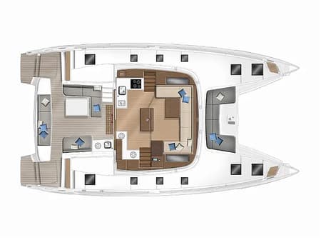 Charter Rental Catamaran Sophia in Greece Layout | Yacht4Less