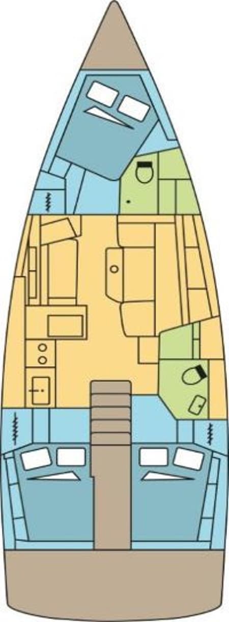 Charter Rental Sailboat LASLOUDIR III_DB in France Layout | Yacht4Less