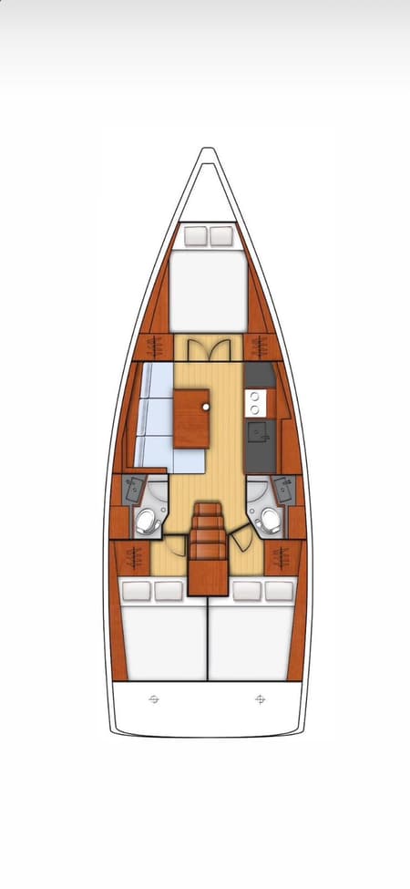 Charter Rental Sailboat Ida in Turkey Layout | Yacht4Less