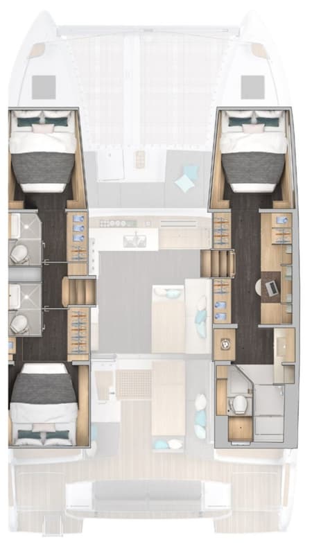 Charter Rental Catamaran SKY CAT in BVI Layout | Yacht4Less