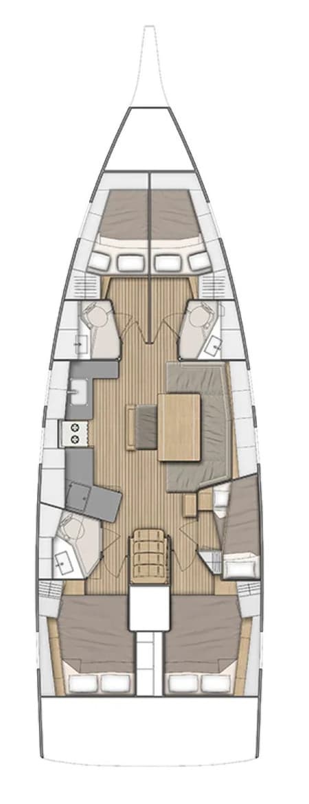 Charter Rental Sailboat Layla in Greece Layout | Yacht4Less