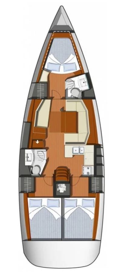 Charter Rental Sailboat Mila in Greece Layout | Yacht4Less
