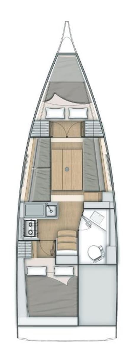 Charter Rental Sailboat Tempus II in Spain Layout | Yacht4Less