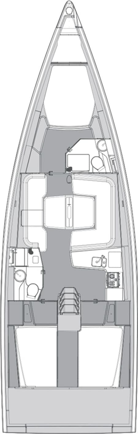 Charter Rental Sailboat Sailing Grace in Croatia Layout | Yacht4Less