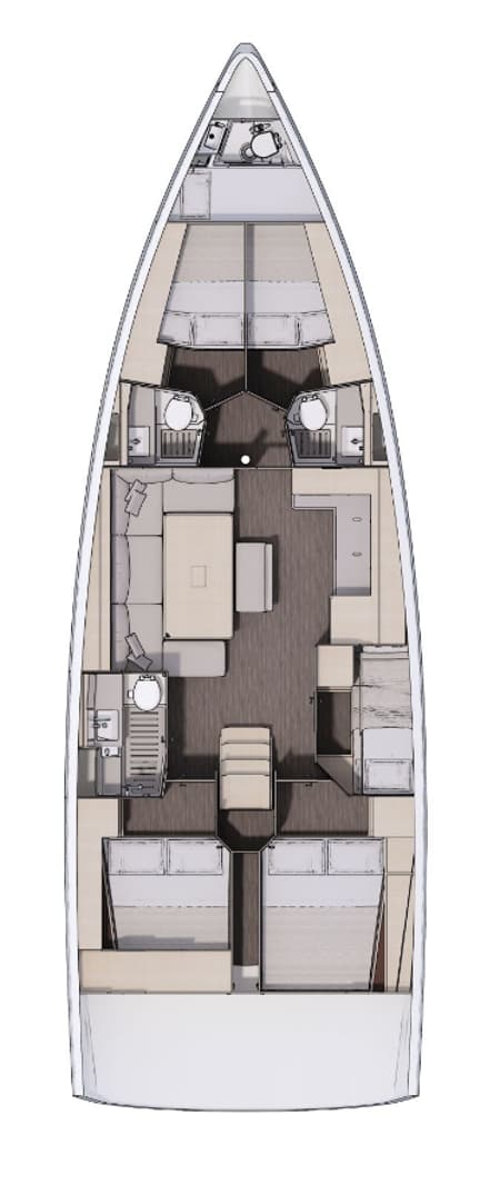 Charter Rental Sailboat Thalis II in Italy Layout | Yacht4Less