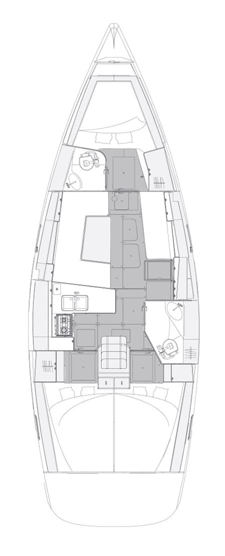 Charter Rental Sailboat Le Mat in Croatia Layout | Yacht4Less