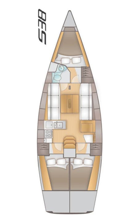 Charter Rental Sailboat KaninVin in Croatia Layout | Yacht4Less