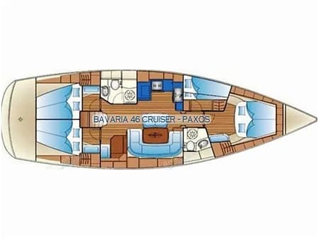 Charter Rental Sailboat Paxos in Greece Layout | Yacht4Less