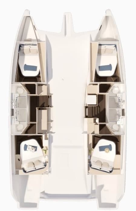 Charter Rental Catamaran NEWTON'S CRADLE in Croatia Layout | Yacht4Less