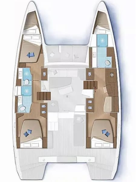 Charter Rental Catamaran Jutka in Croatia Layout | Yacht4Less