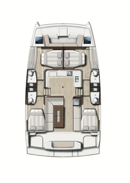 Charter Rental Catamaran Deep Breath in Croatia Layout | Yacht4Less
