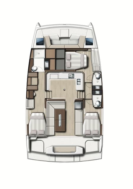 Charter Rental Catamaran Jolene in Croatia Layout | Yacht4Less